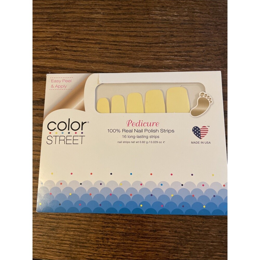 COLOR STREET NAIL STRIPS -HTF RARE - Pedicure, Hello Sunshine State